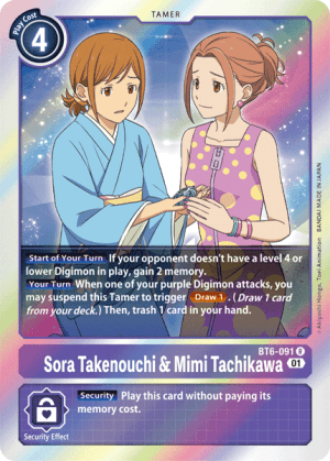 Sora Takenouchi & Mimi Tachikawa — Double Diamond Pre-Release Cards