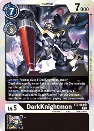 DarkKnightmon — Alternative Being Booster Digimon Card Game card by Akiyoshi Hongo, Toei Animation