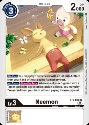 Neemon — Next Adventure Digimon Card Game card by Teppei Tadokoro