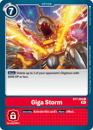 Giga Storm — Next Adventure Digimon Card Game card by Kazumasa Yasukochi
