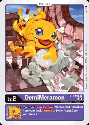 DemiMeramon — Chain of Liberation Digimon Card Game card by yuuki.