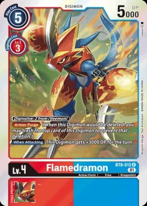 Flamedramon — Draconic Roar Digimon Card Game card by Takase