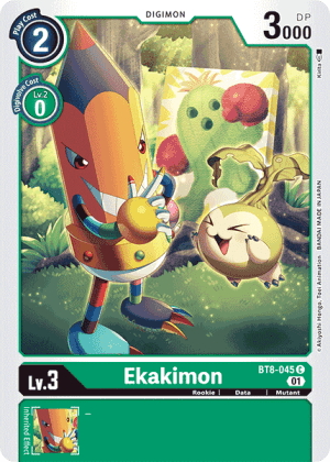 Ekakimon — Across Time Digimon Card Game card by Akiyoshi Hongo, Toei Animation
