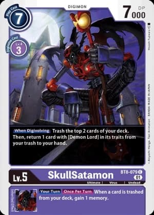 SkullSatamon (Alternate Art) — Starter Deck 14: Beelzemon Advanced Deck Set Digimon Card Game card by Akiyoshi Hongō, Toei Animation