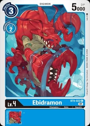 Ebidramon — Draconic Roar Digimon Card Game card by Ishibashi Yosuke