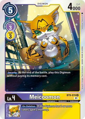 Meicoomon — Great Legend Digimon Card Game card by Teiichi Tōdōko