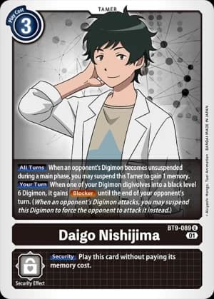 Daigo Nishijima — X Record Digimon Card Game card by Akiyoshi Hongo, Toei Animation