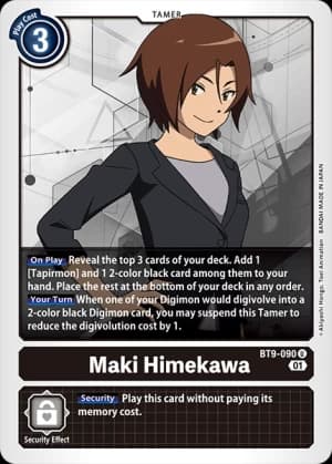 Maki Himekawa — X Record Digimon Card Game card by Akiyoshi Hongo, Toei Animation