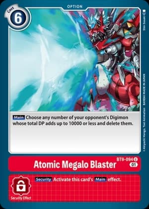 Atomic Megalo Blaster — X Record Digimon Card Game card by Shin Sasaki