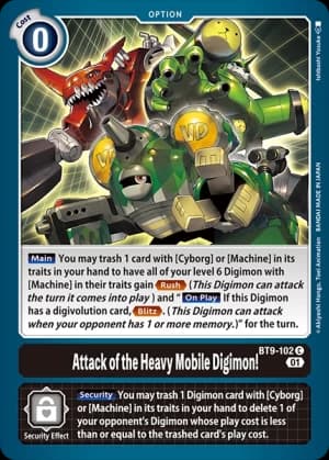 Attack of the Heavy Mobile Digimon! — X Record Digimon Card Game card by Ishibashi Yosuke