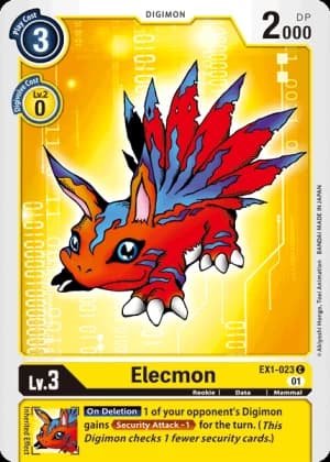 Elecmon — Animal Colosseum Digimon Card Game card by YAMURETSU