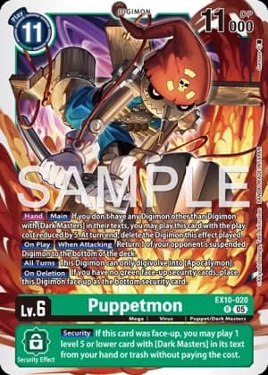 Puppetmon — Exceed Apocalypse Pre-Release Cards Digimon Card Game card by Tanaka Takayoshi