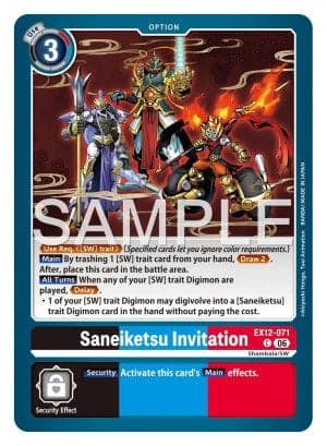 Saneiketsu Invitation — Digital World Shambala