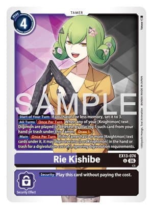 Rie Kishibe — Cyber Eden Release Event Cards Digimon Card Game card by Akiyoshi Honga, Toei Animation