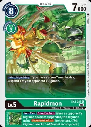 Rapidmon — Digital Hazard Digimon Card Game card by GOSSAN