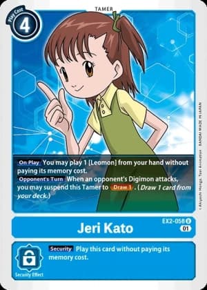 Jeri Kato — Digital Hazard Digimon Card Game card by Akiyoshi Hongo, Toei Animation
