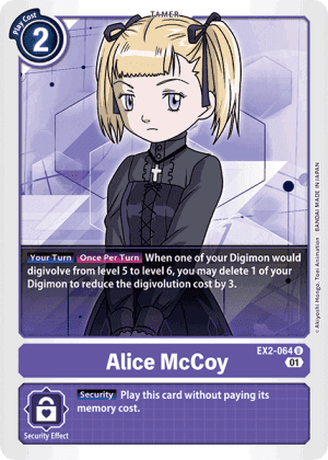 Alice McCoy — Digital Hazard Digimon Card Game card by Akiyoshi Hongo, Toei Animation