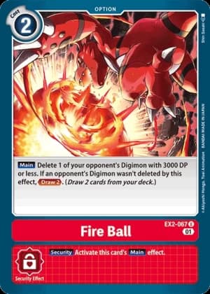 Fire Ball — Digital Hazard Digimon Card Game card by Shin Sasaki