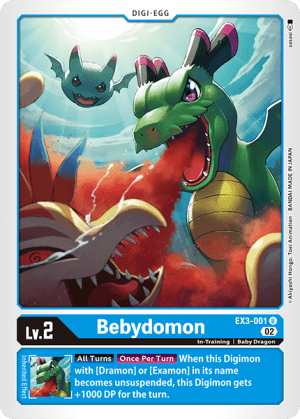 Bebydomon — Draconic Roar Digimon Card Game card by Akiyoshi Hongo, Toei Animation