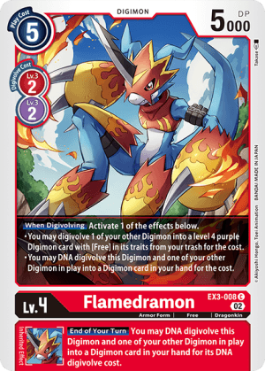 Flamedramon — Draconic Roar Digimon Card Game card by Takase