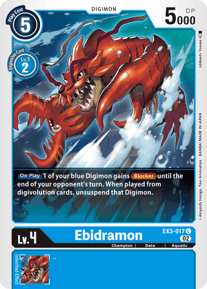 Ebidramon — Draconic Roar Digimon Card Game card by Ishibashi Yosuke