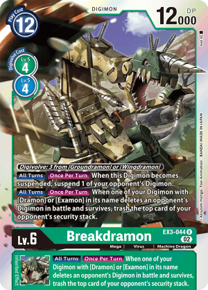 Breakdramon — Draconic Roar Digimon Card Game card by Akiyoshi Hongo, Toei Animation