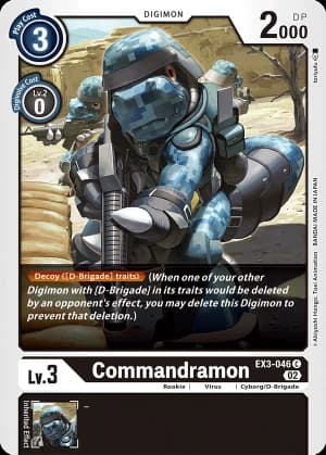 Commandramon — Battle of Omni Digimon Card Game card by Kazumasa Yasukuchi