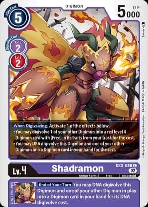Shadramon — Draconic Roar Digimon Card Game card by Takase