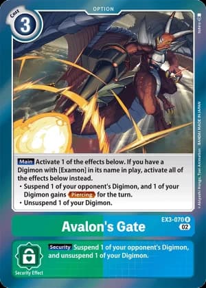 Avalon's Gate — Draconic Roar Digimon Card Game card by Akiyoshi Hongo, Toei Animation