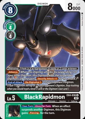 BlackRapidmon — Alternative Being Booster Digimon Card Game card by Nakano Haito