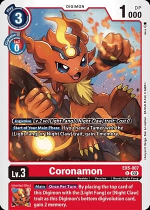 Coronamon — Animal Colosseum Digimon Card Game card by tetty
