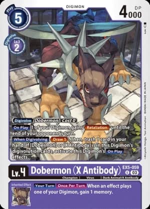 Dobermon (X Antibody) — Animal Colosseum Digimon Card Game card by koki
