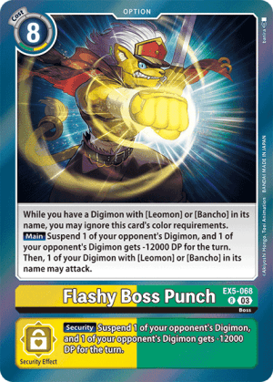 Flashy Boss Punch — Animal Colosseum Digimon Card Game card by Akiyoshi Hongo, Toei Animation