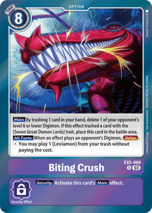 Biting Crush — Animal Colosseum Digimon Card Game card by Akihisashi Honda