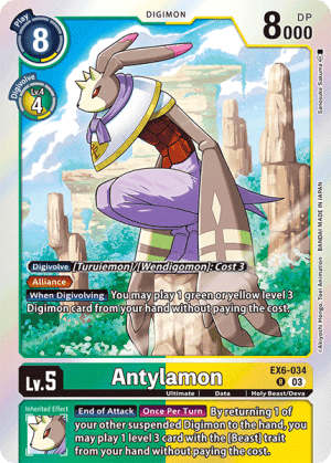 Antylamon — Animal Colosseum Digimon Card Game card by Akiyoshi Hongō, Toei Animation