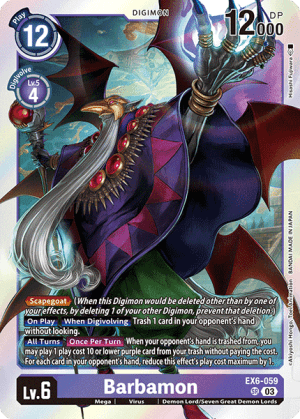 Barbamon — Infernal Ascension Digimon Card Game card by Akiyoshi Hongo, Toei Animation