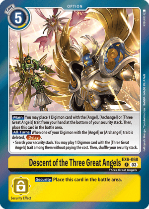 Descent of the Three Great Angels — Infernal Ascension Digimon Card Game card by KISUKE