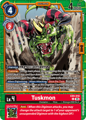 Tuskmon — Next Adventure Digimon Card Game card by Akiyoshi Honga, Toei Animation