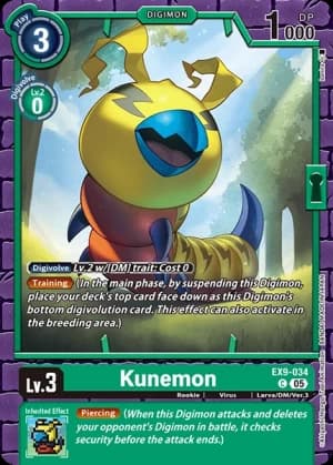 Kunemon — Blast Ace Digimon Card Game card by Kazumasa Yasukouchi