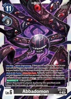 Abbadomon — Versus Monsters Digimon Card Game card by Akiyoshi / Shimon Fujisaki / Koichi Sakurada / Toshiaki Kuroda / Yui Tsuchiguchi / Katsuya Ogawa