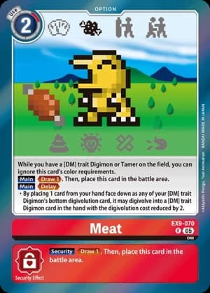 Meat — Versus Monsters Digimon Card Game card by Akiyoshi Hongo, Toei Animation
