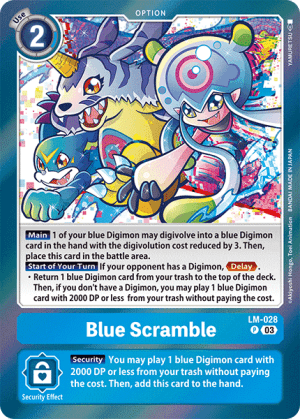 Blue Scramble — Special Limited Set Digimon Card Game card by Akiyoshi Hongo, Toei Animation