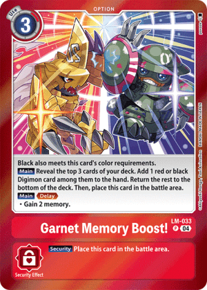Garnet Memory Boost! — Special Limited Set
