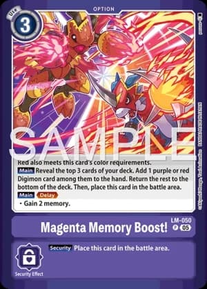 Magenta Memory Boost!