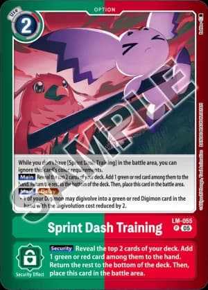 Sprint Dash Training — Digimon Card Game card