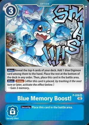 Blue Memory Boost! (Resurgence Booster Reprint) — Resurgence Booster Digimon Card Game card by Shin Sasaki