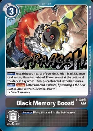 Black Memory Boost! — Digimon Promotion Cards Digimon Card Game card by Shin Suzuki