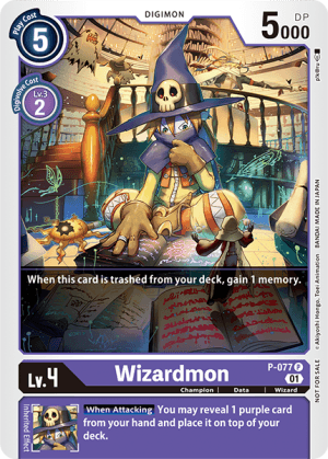 Wizardmon (Alternate Art) — Starter Deck 14: Beelzemon Advanced Deck Set Digimon Card Game card by Akiyoshi Hongō, Toei Animation