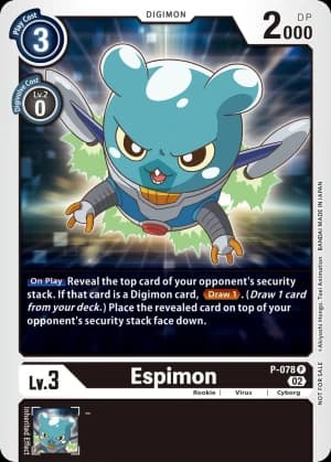 Espimon - P-078 (Versus Royal Knight Booster Pre-Release) — Digimon Promotion Cards