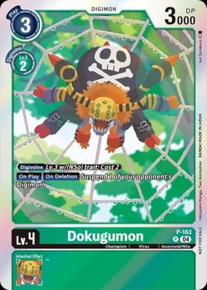 Dokugumon — Blast Ace Digimon Card Game card by Akiyoshi Honga, Toei Animation